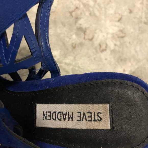 Steve Madden Suede Cobalt Heels - Picture 4 of 6